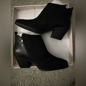 JustFab Black Ankle Booties